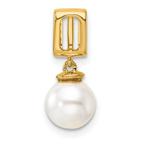 14K Polished Diamond and Pearl Chain Slide-PM10175-005-YAA