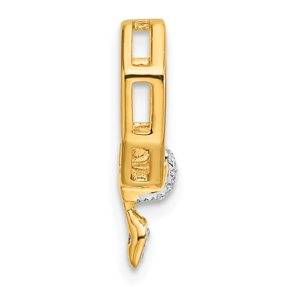 14K Polished Diamond Octagon Chain Slide-PM10202-007-YAA