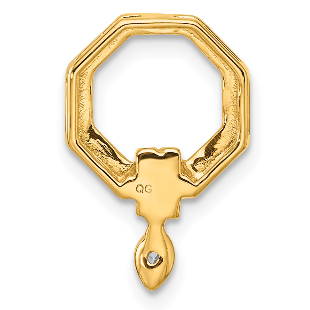 14K Polished Diamond Octagon Chain Slide-PM10202-007-YAA