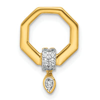 14K Polished Diamond Octagon Chain Slide-PM10202-007-YAA
