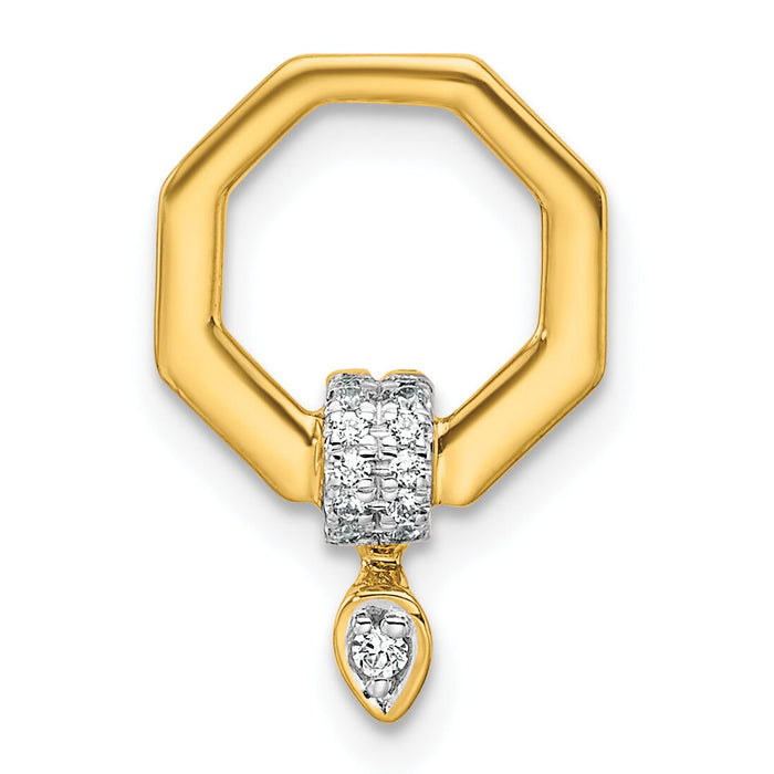 14K Polished Diamond Octagon Chain Slide-PM10202-007-YAA