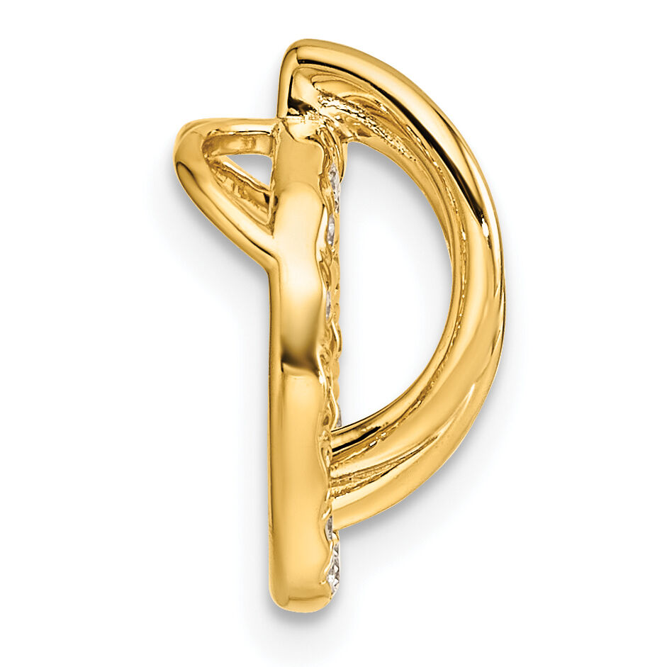 14K Polished Diamond Open Circle Chain Slide-PM10205-009-YAA