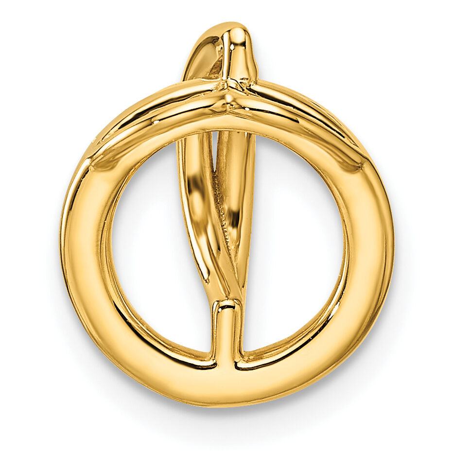 14K Polished Diamond Open Circle Chain Slide-PM10205-009-YAA