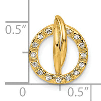 14K Polished Diamond Open Circle Chain Slide-PM10205-009-YAA