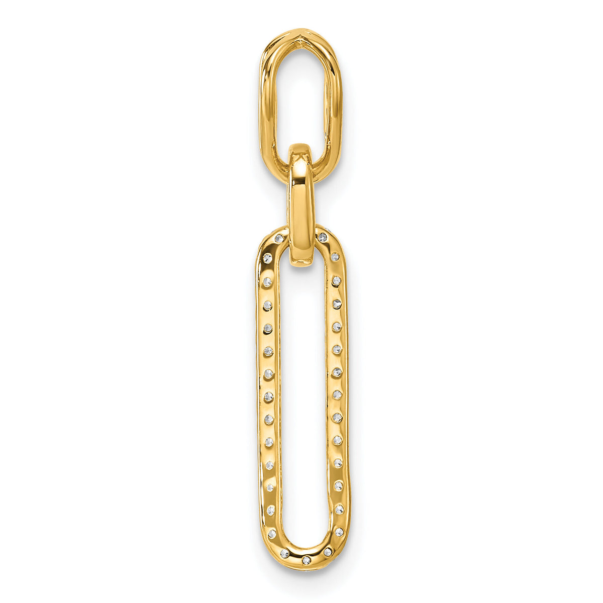 14K Polished Diamond Paperclip Link Pendant-PM10274-016-YAA