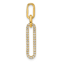 14K Polished Diamond Paperclip Link Pendant-PM10274-016-YAA