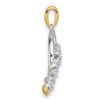 14K Two-tone Polished Diamond Intertwined Circles Pendant-PM10361-020-WYAA