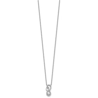 14K White Gold Polished Diamond Infinity Necklace-PM10508-025-WAA