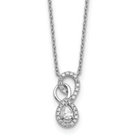 14K White Gold Polished Diamond Infinity Necklace-PM10508-025-WAA