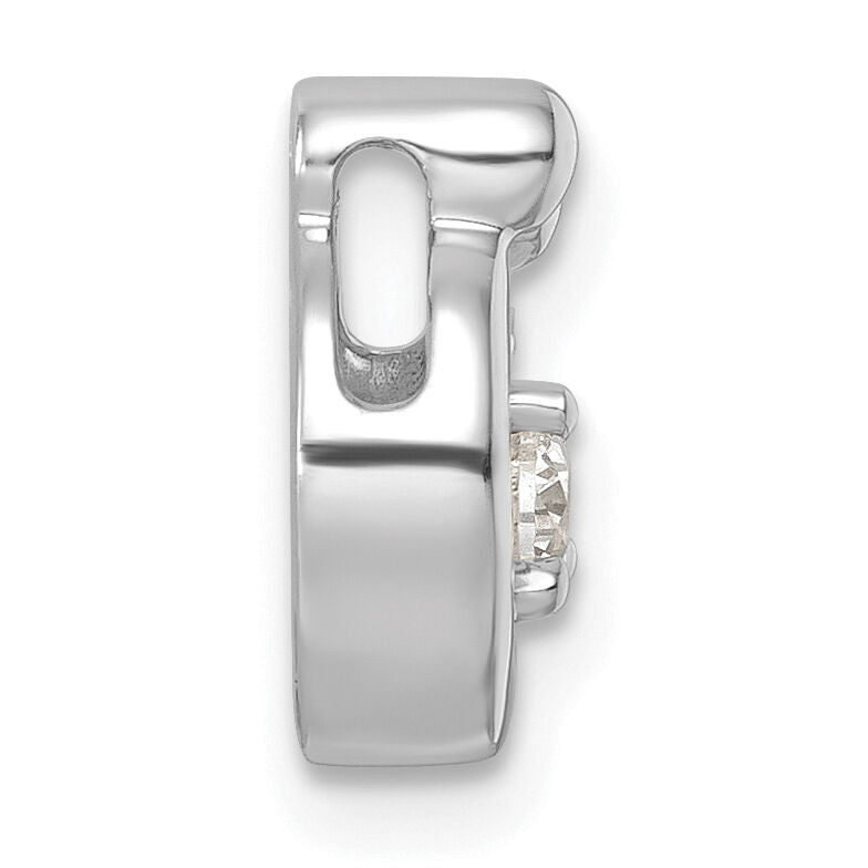 14k WG  1 Birthstone and Dia Mother/Child Chain Slide Semi-mount-PM10728/1W