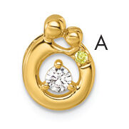 14k 1 Birthstone and Dia Mother/Child Chain Slide Semi-mount-PM10728/1Y