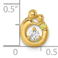 14k 1 Birthstone and Dia Mother/Child Chain Slide Semi-mount-PM10728/1Y