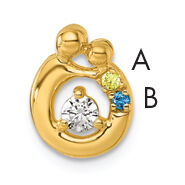 14k 2 Birthstone and Dia Mother/Child Chain Slide Semi-mount-PM10728/2Y