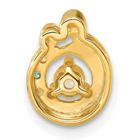 14k 3 Birthstone and Dia Mother/Child Chain Slide Semi-mount-PM10728/3Y