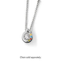 14k WG 4 Birthstone and Dia Mother/Child Chain Slide Semi-mount-PM10728/4W