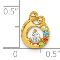 14k 4 Birthstone and Dia Mother/Child Chain Slide Semi-mount-PM10728/4Y
