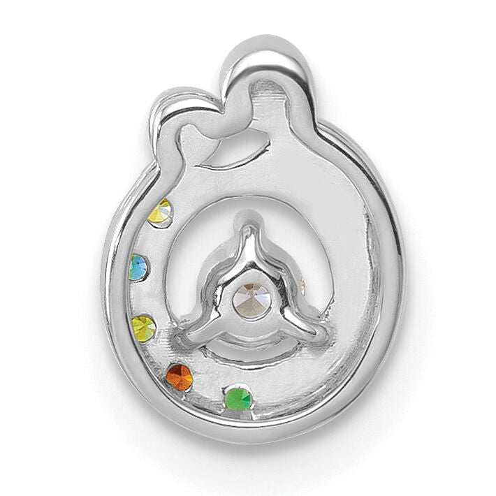 14k WG 5 Birthstone and Dia Mother/Child Chain Slide Semi-mount-PM10728/5W