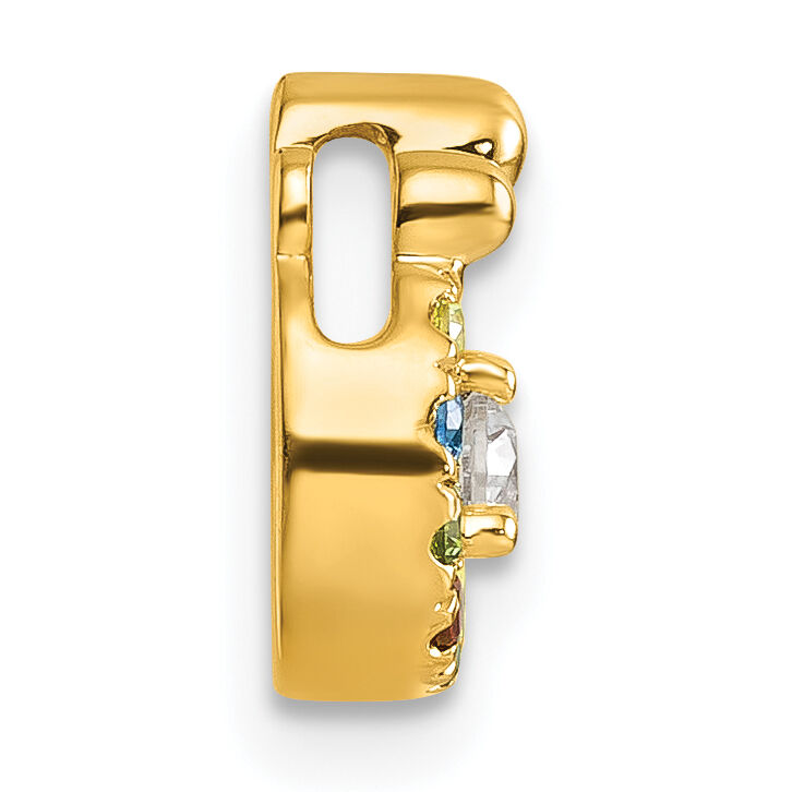 14k 5 Birthstone and Dia Mother/Child Chain Slide Semi-mount-PM10728/5Y