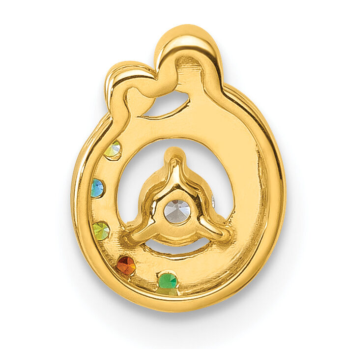 14k 5 Birthstone and Dia Mother/Child Chain Slide Semi-mount-PM10728/5Y