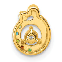 14k 5 Birthstone and Dia Mother/Child Chain Slide Semi-mount-PM10728/5Y