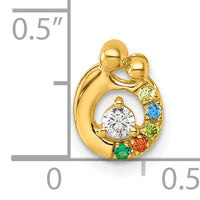 14k 5 Birthstone and Dia Mother/Child Chain Slide Semi-mount-PM10728/5Y