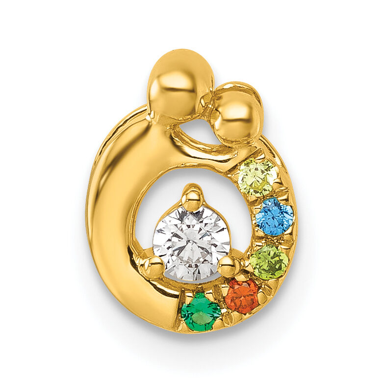 14k 5 Birthstone and Dia Mother/Child Chain Slide Semi-mount-PM10728/5Y