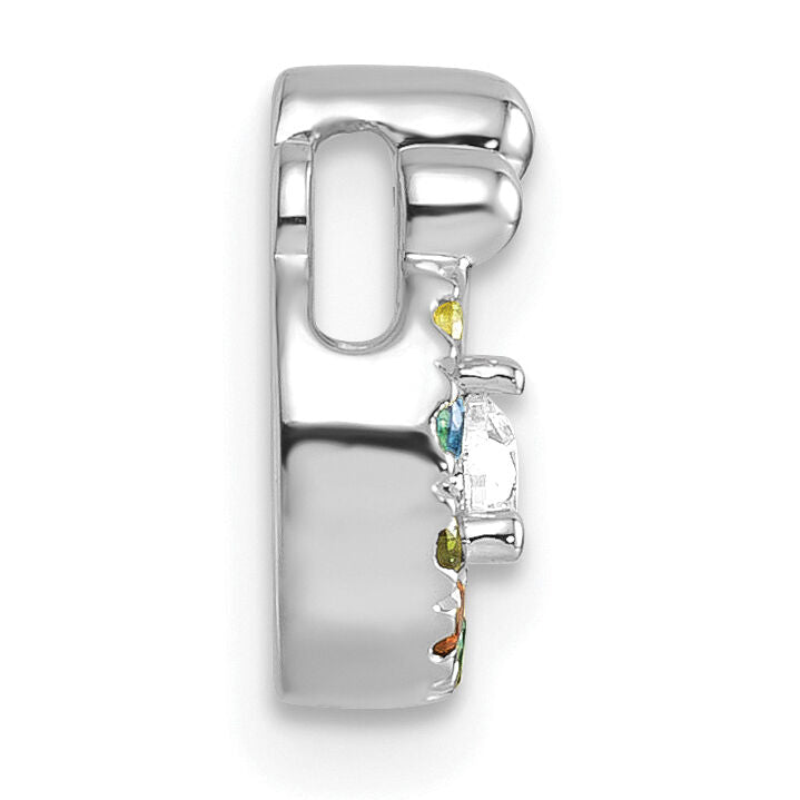 14k WG 6 Birthstone and Dia Mother/Child Chain Slide Semi-mount-PM10728/6W
