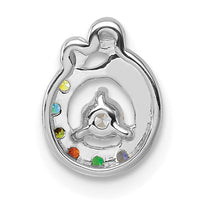 14k WG 6 Birthstone and Dia Mother/Child Chain Slide Semi-mount-PM10728/6W