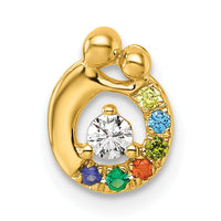 14k 6 Birthstone and Dia. Mother/Child Chain Slide Semi-mount-PM10728/6Y