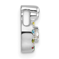 14k WG 7 Birthstone and Dia Mother/Child Chain Slide Semi-mount-PM10728/7W