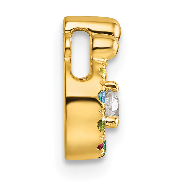 14k 7 Birthstone and Dia Mother/Child Chain Slide Semi-mount-PM10728/7Y