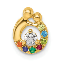 14k 7 Birthstone and Dia Mother/Child Chain Slide Semi-mount-PM10728/7Y
