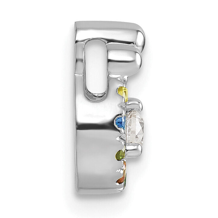 14k WG 8 Birthstone and Dia Mother/Child Chain Slide Semi-mount-PM10728/8W