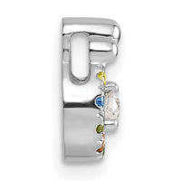 14k WG 8 Birthstone and Dia Mother/Child Chain Slide Semi-mount-PM10728/8W