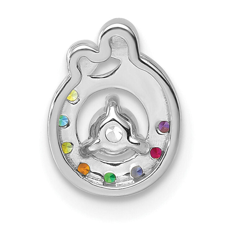 14k WG 8 Birthstone and Dia Mother/Child Chain Slide Semi-mount-PM10728/8W