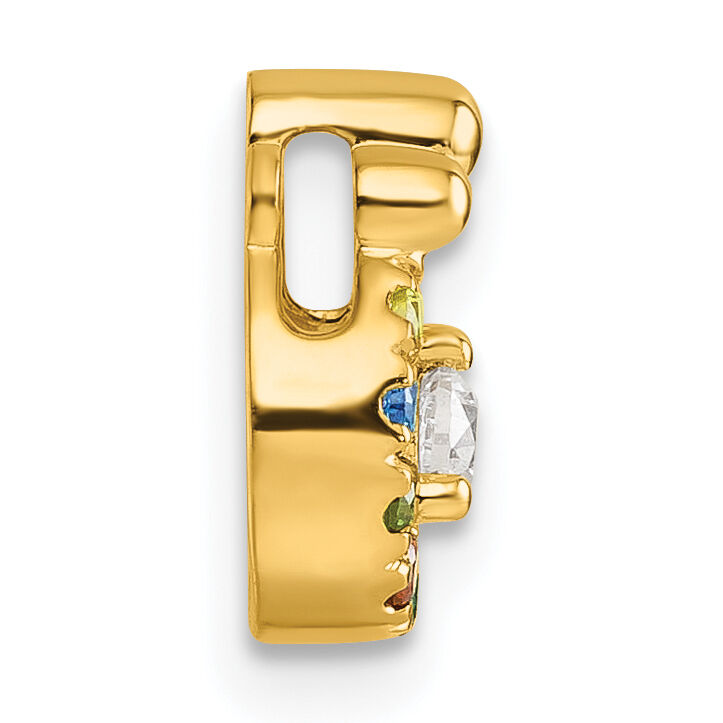 14k 8 Birthstone and Dia Mother/Child Chain Slide Semi-mount-PM10728/8Y
