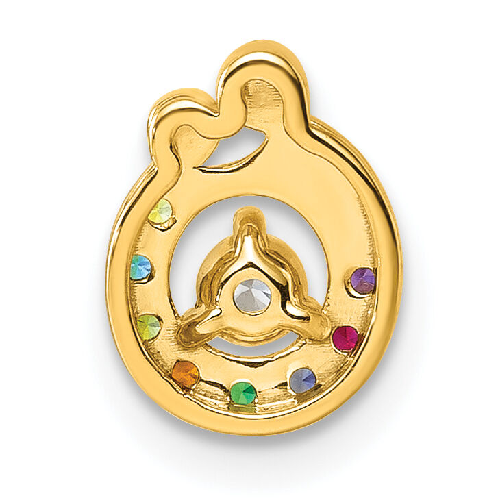14k 8 Birthstone and Dia Mother/Child Chain Slide Semi-mount-PM10728/8Y