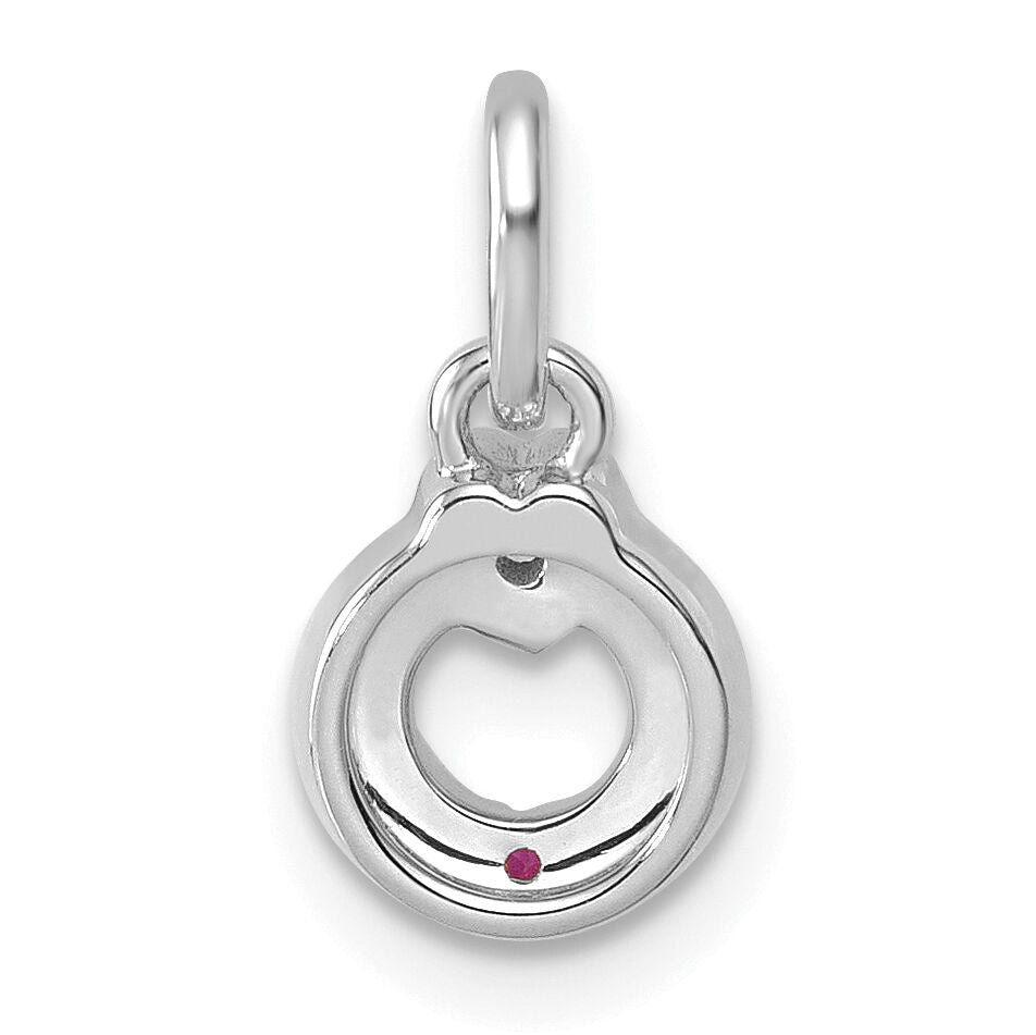 14k WG Dia. Heart w/1 Birthstone Mother's Circle Pend Semi-Mount-PM10729/1W