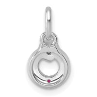 14k WG Dia. Heart w/1 Birthstone Mother's Circle Pend Semi-Mount-PM10729/1W