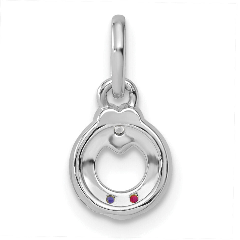 14k WG Dia. Heart w/2 Birthstone Mother's Circle Pend Semi-Mount-PM10729/2W