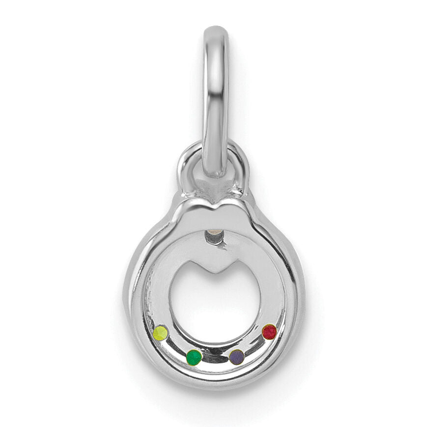 14k WG Dia. Heart w/4 Birthstone Mother's Circle Pend Semi-Mount-PM10729/4W