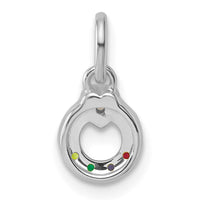 14k WG Dia. Heart w/4 Birthstone Mother's Circle Pend Semi-Mount-PM10729/4W