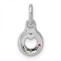 14k WG Dia. Heart w/5 Birthstone Mother's Circle Pend Semi-Mount-PM10729/5W
