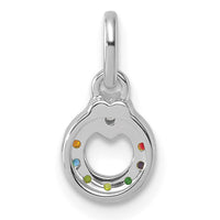 14k WG Dia. Heart w/7 Birthstone Mother's Circle Pend Semi-Mount-PM10729/7W