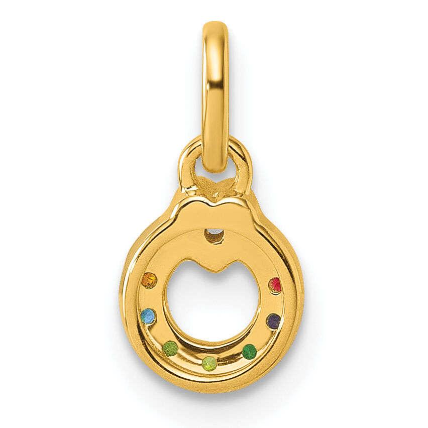 14k Dia Heart w/ 7 Birthstone Mother's Circle Pendant Semi-Mount-PM10729/7Y