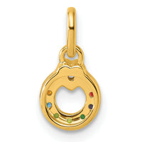 14k Dia Heart w/ 7 Birthstone Mother's Circle Pendant Semi-Mount-PM10729/7Y