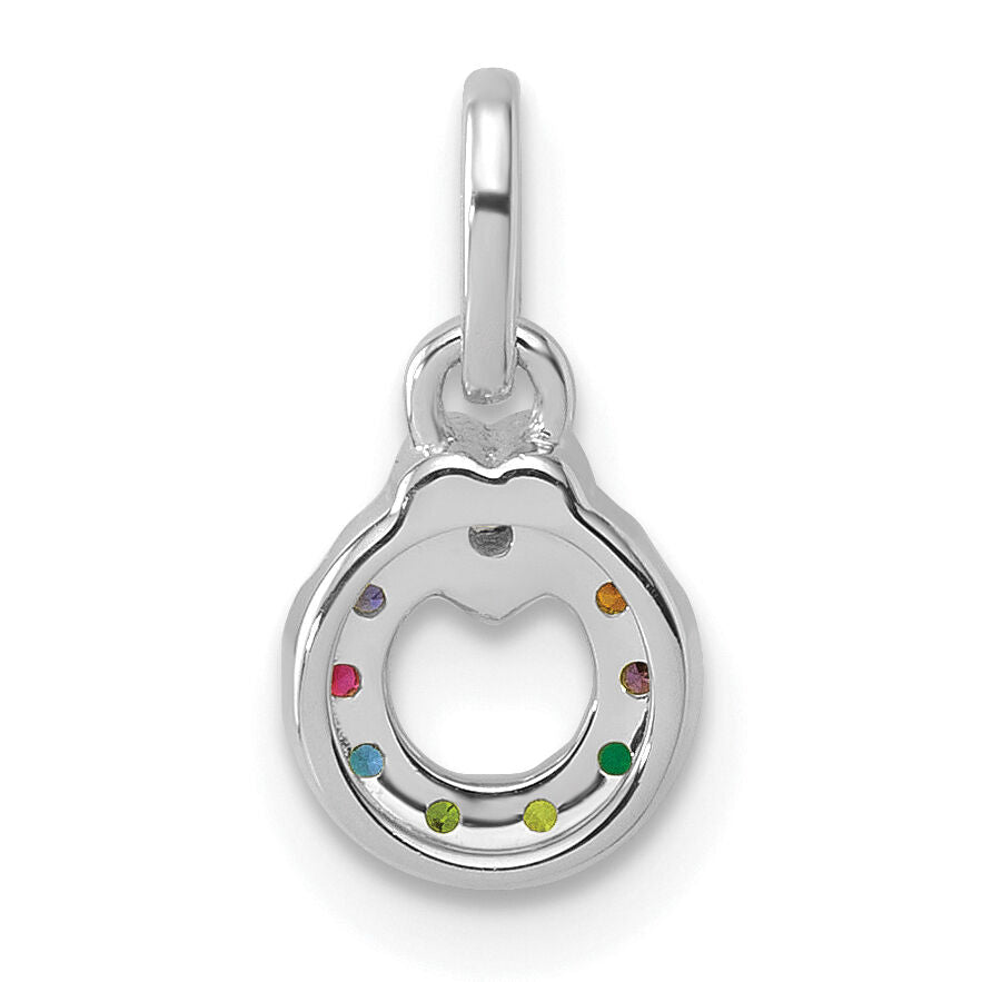 14k WG Dia. Heart w/8 Birthstone Mother's Circle Pend Semi-Mount-PM10729/8W
