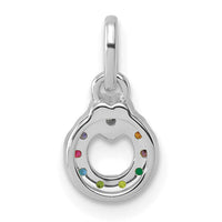 14k WG Dia. Heart w/8 Birthstone Mother's Circle Pend Semi-Mount-PM10729/8W