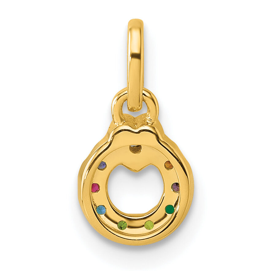 14k Dia Heart w/ 8 Birthstone Mother's Circle Pendant Semi-Mount-PM10729/8Y