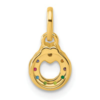 14k Dia Heart w/ 8 Birthstone Mother's Circle Pendant Semi-Mount-PM10729/8Y